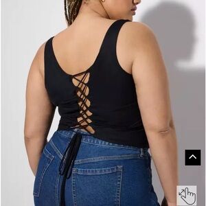 Lovesick lace up crop tank